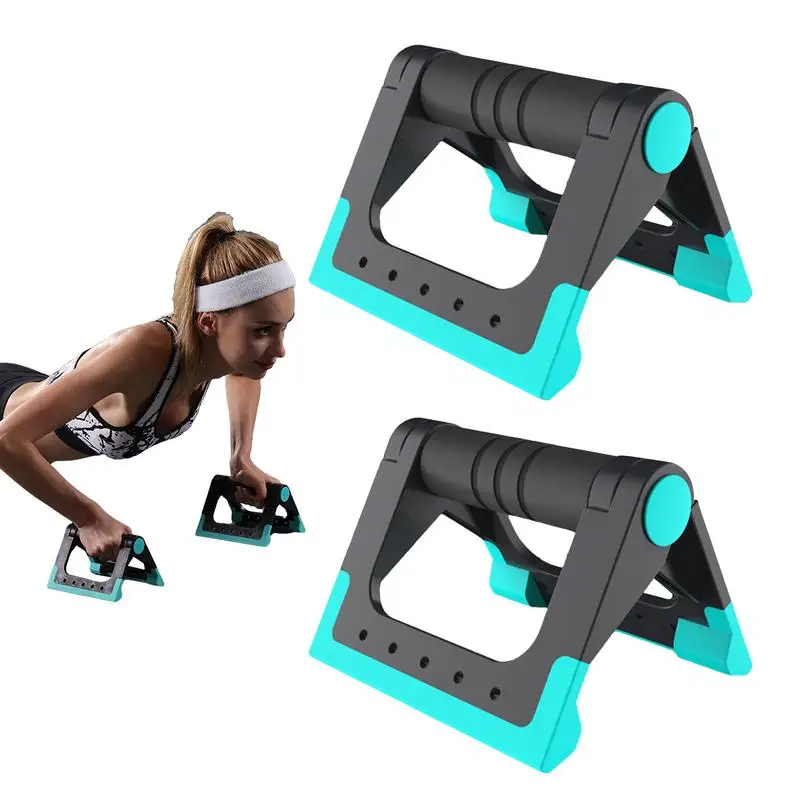 1 Pair Pushup Bar Foldable Floor Pushup Rack Ergonomic Exercise Pushup Handles Non-slip Arm Pushup Stand For Strength Training