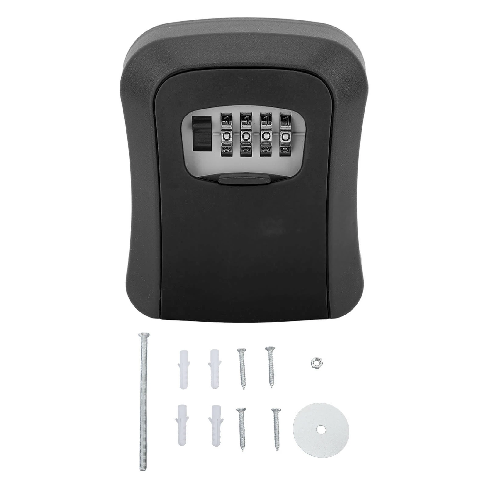Key Lock Box Wall Mounted Combination Lockbox for Outside House Keys 5 Keys Capacity Key Safe Security Storage Lock Box Black