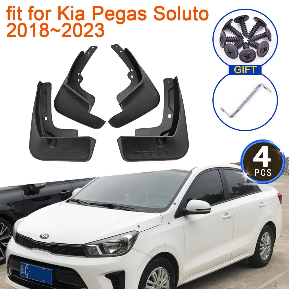 

Mud Flaps For Kia Pegas AB Soluto Sephia 2018~2023 Accessories Mudguards Fender Splash Guards Flap Rear Auto 2022 2021 2020 2019