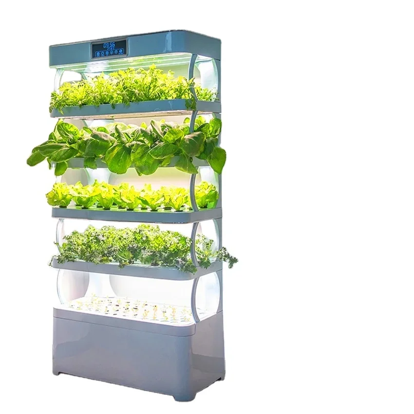 

Smart Low Cost Plant Hydroponics Vertical Tower Garden Hydroponic Grow Systems Plant Fish Vegetable With LED Grow Light