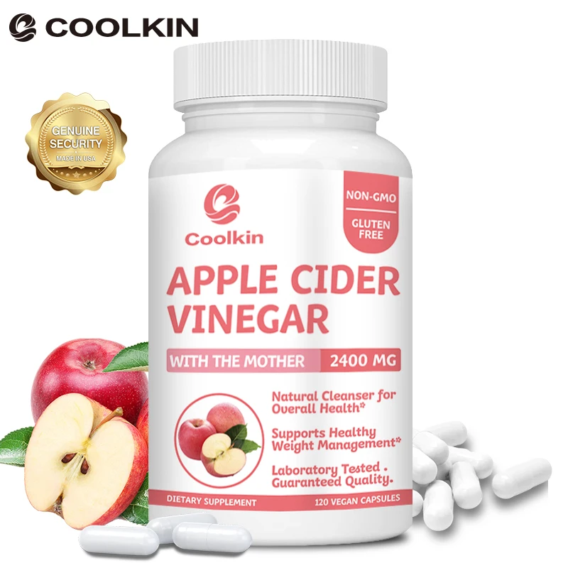 

Apple Cider Vinegar Capsules 2400mg - Improves Digestion, Boosts Energy, Suppresses Appetite, Controls Weight, and Burns Fat