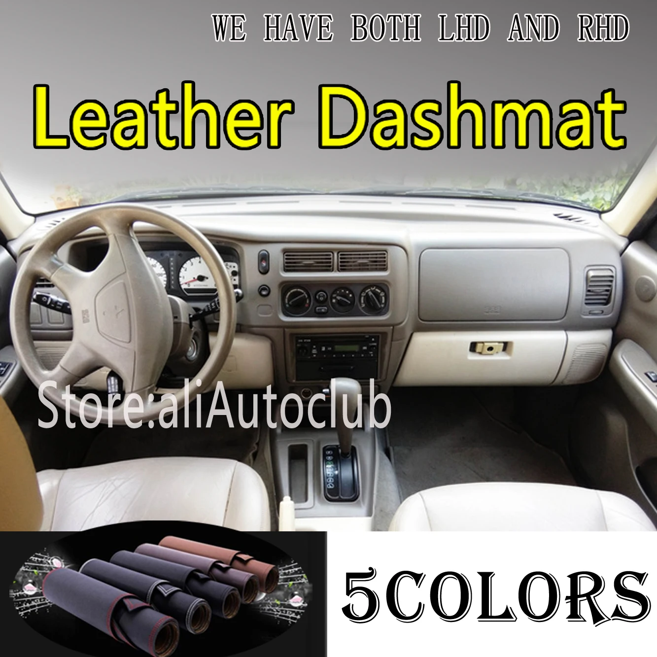 Leather Dashmat Suede Dashboard Cover Pad Dash Mat Accessories For Mitsubishi Montero Sport Shogun Pajero K80 K90 PA 1996–2008