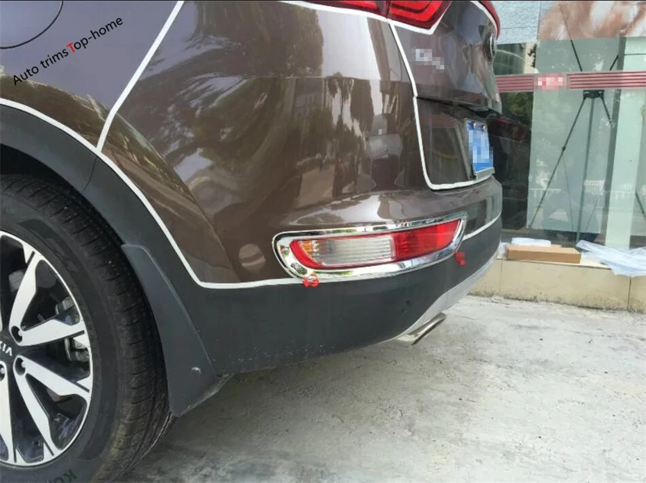 

Yimaautotrims Rear Fog Lights Foglight Lamp Cover Trim 2 Pcs / Set Fit For KIA Sportage 2016 2017 2018 ABS Chromium Styling
