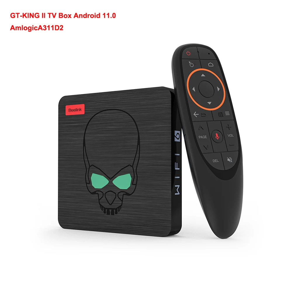 New Beelink GT -KINGII TV Box AmlogicA311D2 Android 11.0 Box  WIFI6 8GB 64GB Set Top Box with Voide Remote