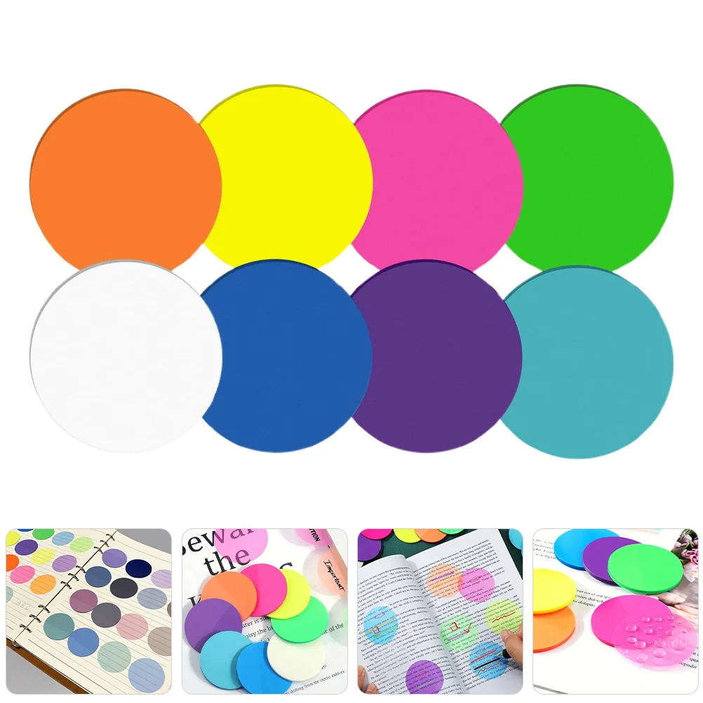 

Round Index Stickers Translucent Clear Memo Pads Waterproof Strong Adhesion For Office School Classroom Bible Study