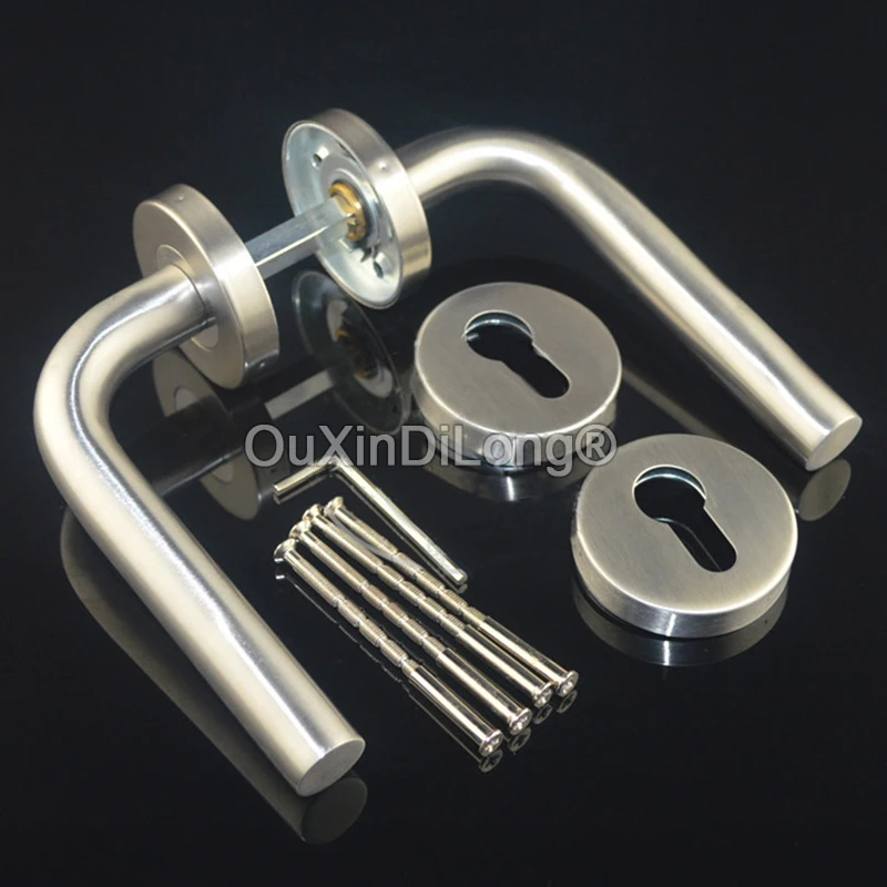 

304 Stainless Steel Door Handles Hotal/Office/Hospital Passage Door Handles Fire-proof Door Handles Split Lock Handles