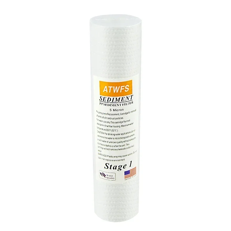 Double Capacity Replacement Pre-Filter Set For Reverse Osmosis Water Filter Cartridge System Stage 1, 2&3