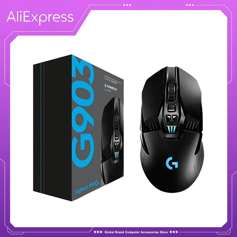 Беспроводная игровая мышь Logitech G903 HERO LIGHTSPEED, 100% оригинальная RGB 16000DPI, игровая обновленная беспроводная мышь с Bluetooth