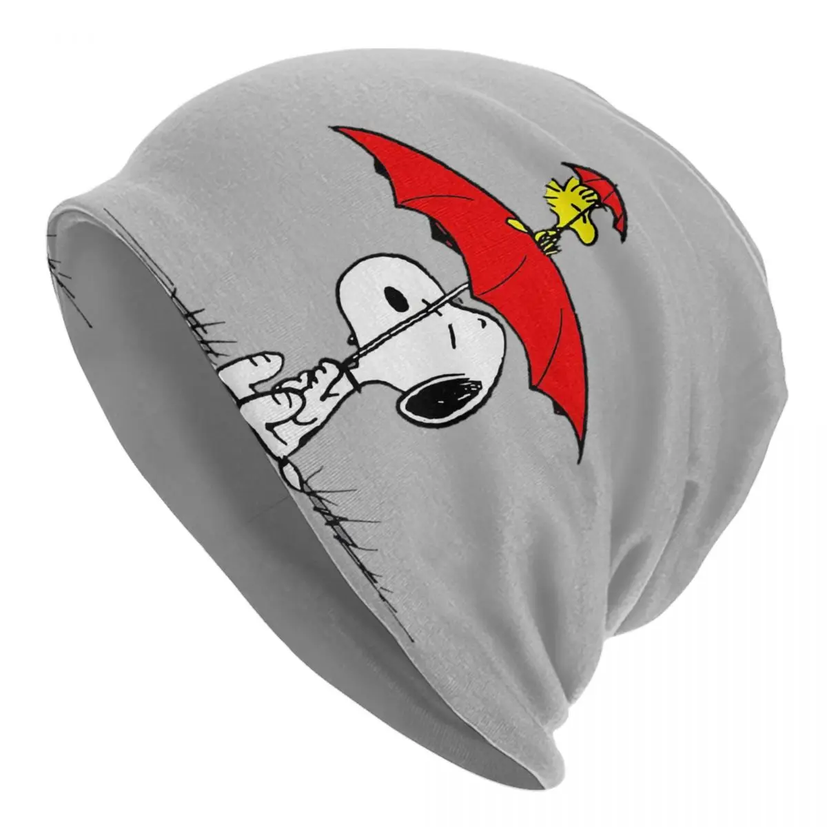 Custom S-Snoopys Dog Umbrella Skullies Beanies Caps Unisex Winter Warm Knitting Hat Cool Adult Bonnet Hats Outdoor Ski Cap