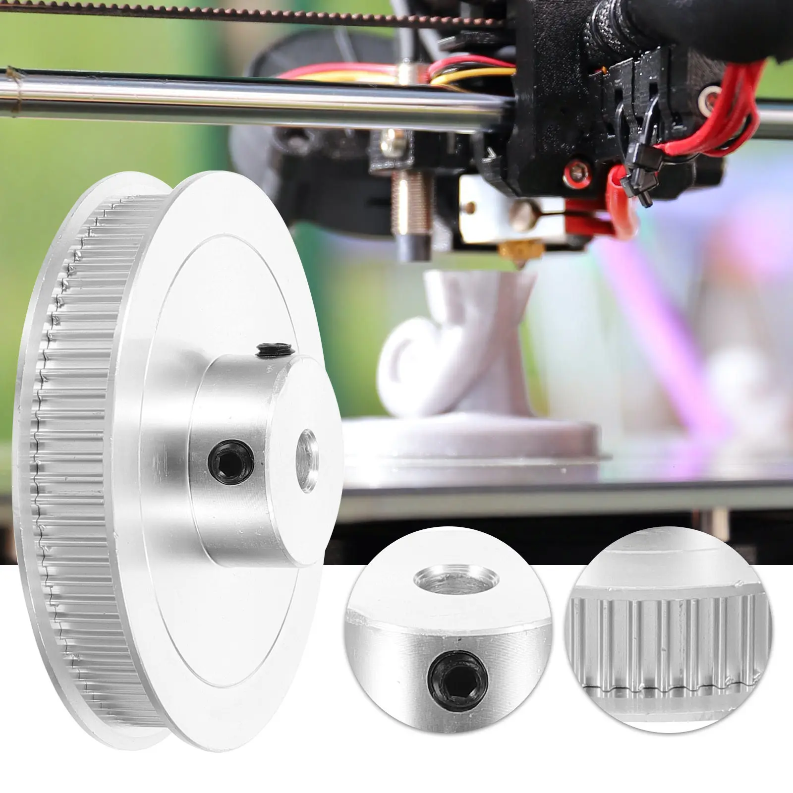 

Aluminum Alloy Timing Pulley Sturdy Synchronous Wheel Small Wheel Wear Resistant Low Noise Printer Supply