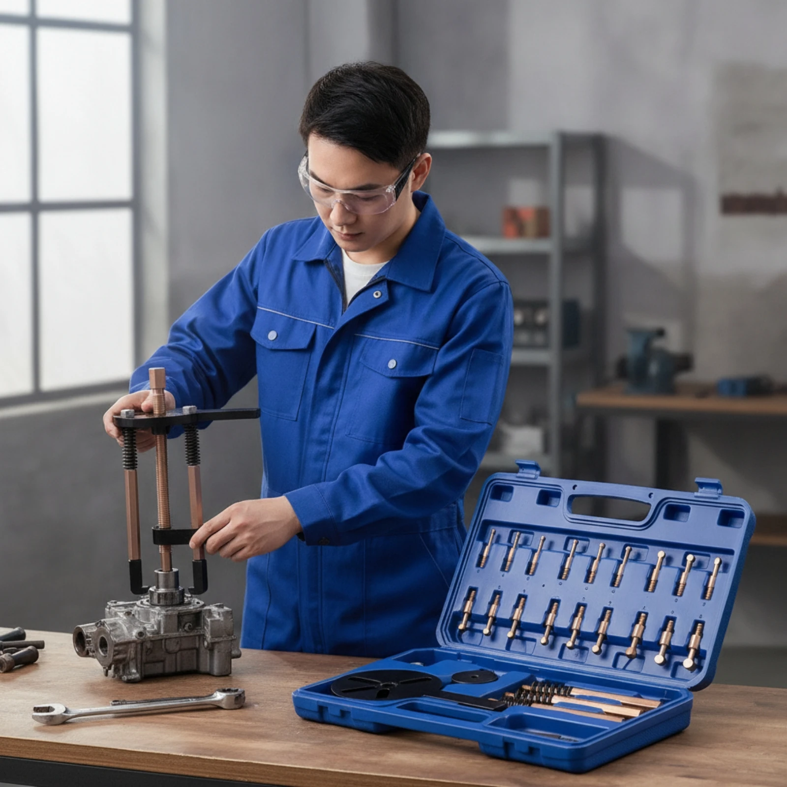 Bearing Puller Kit Easy to Remove Bearing Puller Set Heavy Duty Multi-Piece for Mechanics, Auto Repair, Garage