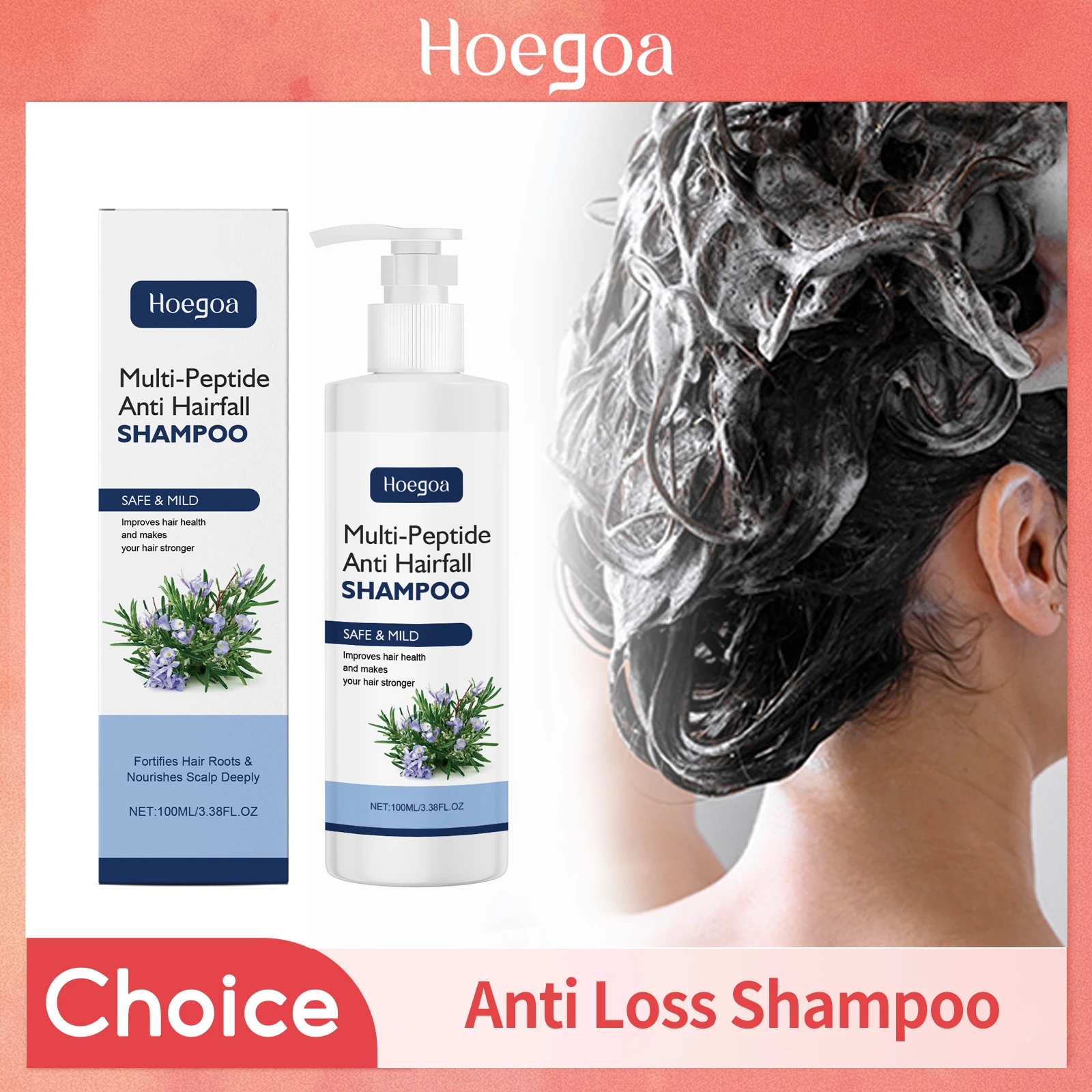 

Multi-Peptide Hair Shampoo Hair Regrowth Cleansing Scalp Dandruff Strengthen Root Restore Damaged Nourishing Anti Loss Shampoo