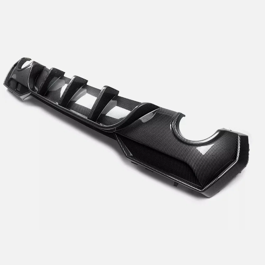 المصد الخلفي الناشر الشفاه لسيارات BMW 4 Series G22 G23 430i M440i M-Sport 2020-2022 ألياف الكربون نظرة سيارة العادم السفلي سبويلر