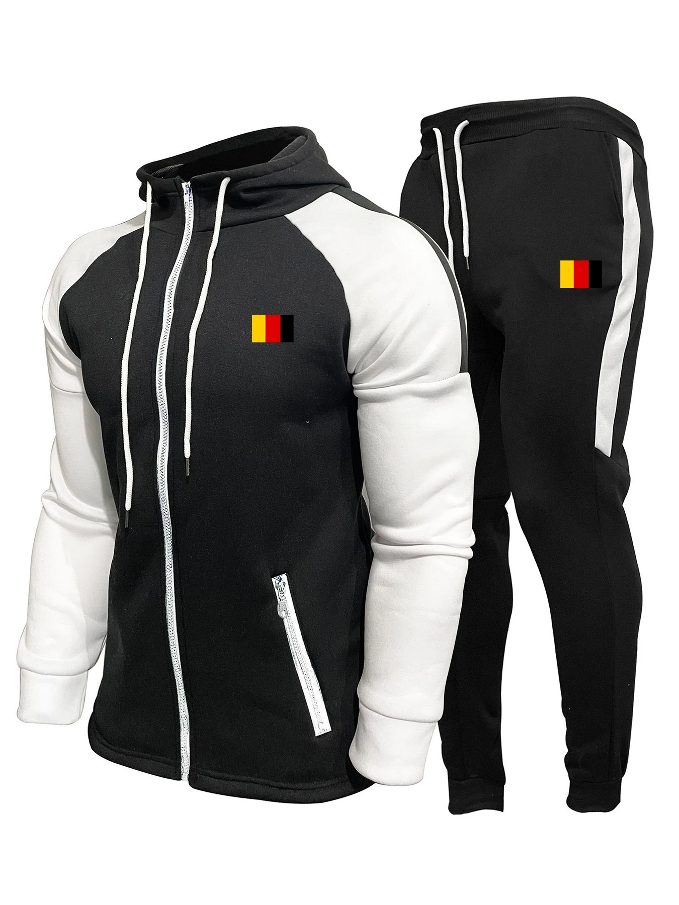 

Самая популярная мужская спортивная одежда соответствующего цвета в 2023 году с принтом немецкого флага и высококачественные повседневные комплекты спортивной одежды.