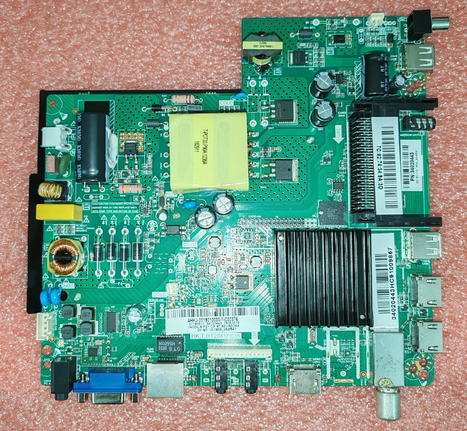 HK.T.RT2841P638 Three in one TV motherboard, tested well, physical photo for V400HJ6-PE1 67--82V  550ma