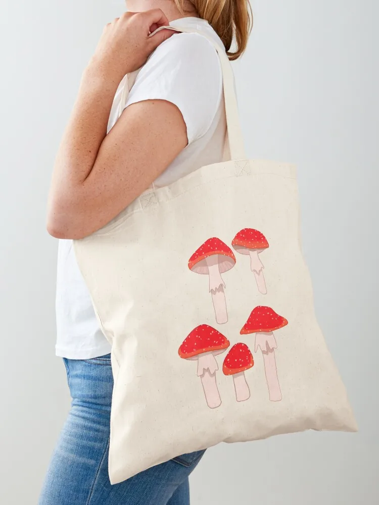 

Toadstool Mushrooms Tote Bag tote bag men's tote bag custom Handbags women shopping logo