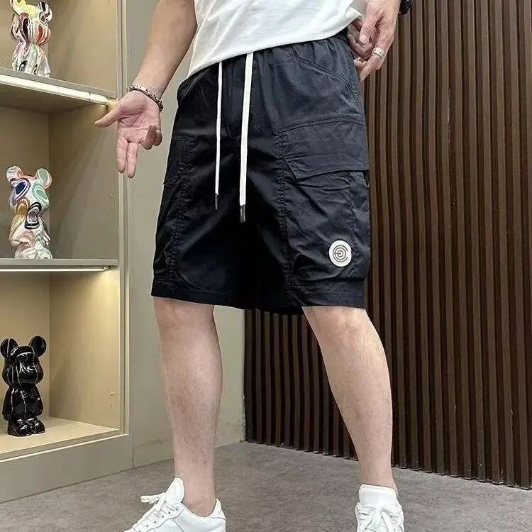 

Летние мужские повседневные брюки свободного кроя, модные спортивные шорты с большими карманами, прямые брюки длиной до колена.
