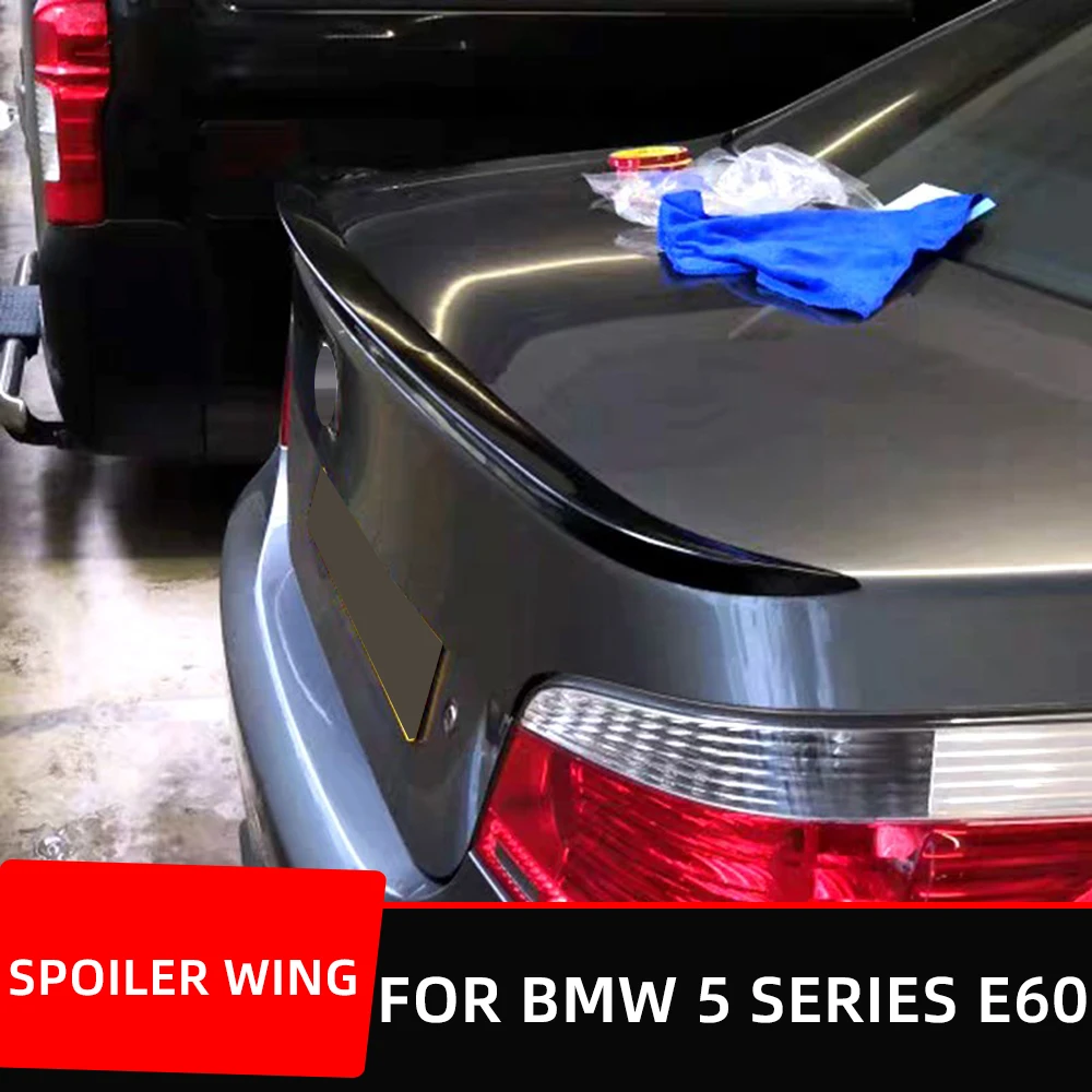 

Rear Trunk Lid Car Spoiler Wings For BMW 5 Series M5 E60 520 525 528 2004 05 06 07 08 09 10 Glossy Black Exterior Accessories