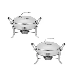 Chafing Dish Buffet Food Warmer Anti Scald Handle Plates Camping Alcohol Stove for Trips Backpacking Outdoor Hotel Barbecue