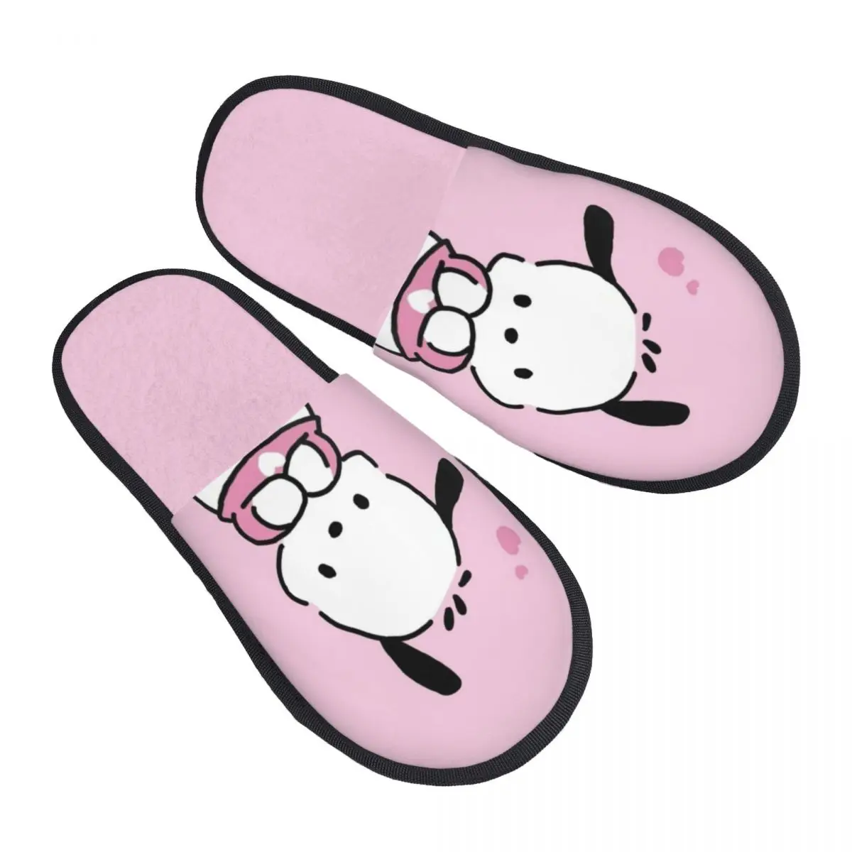 

Домашние тапочки с героями мультфильмов Pochacco на заказ, женские уютные тапочки без шнуровки из пены с эффектом памяти, обувь для отеля