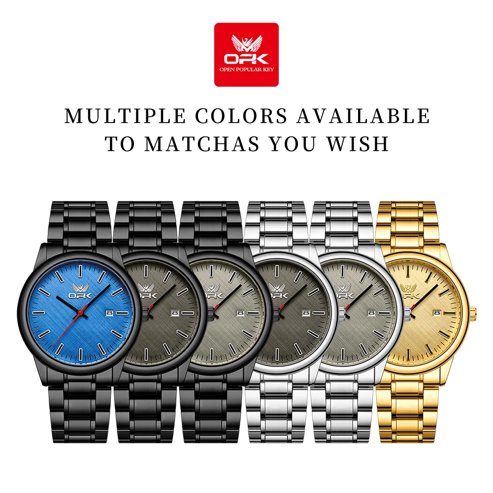 OPK 방수 쿼츠 시계 남성용, 온수 6030, 신제품