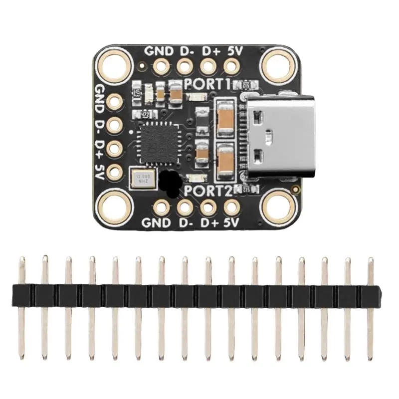 A13E-CH334F 5999 Mini 2-Port USB Hub Breakout Board For DIY Projects, USB 2.0 Expansion Module For Embedded Systems, Prototyping