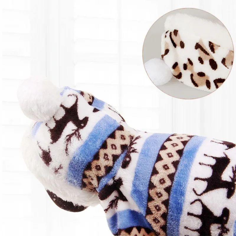 Winter Dog Clothes Fashion Dog Jumpsuits Cute Puppy Pajamas Warm Coral Fleece Pet Costume Soft Cat Jumpsuits Chihuahua Clothes