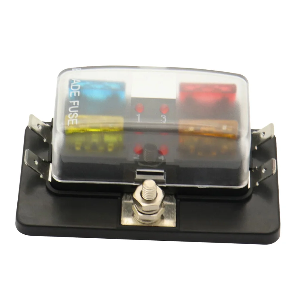 4 Way Blade  Box with LED Indicator  Block for Car Boat Marine  12V 24V Automotive  Assortments