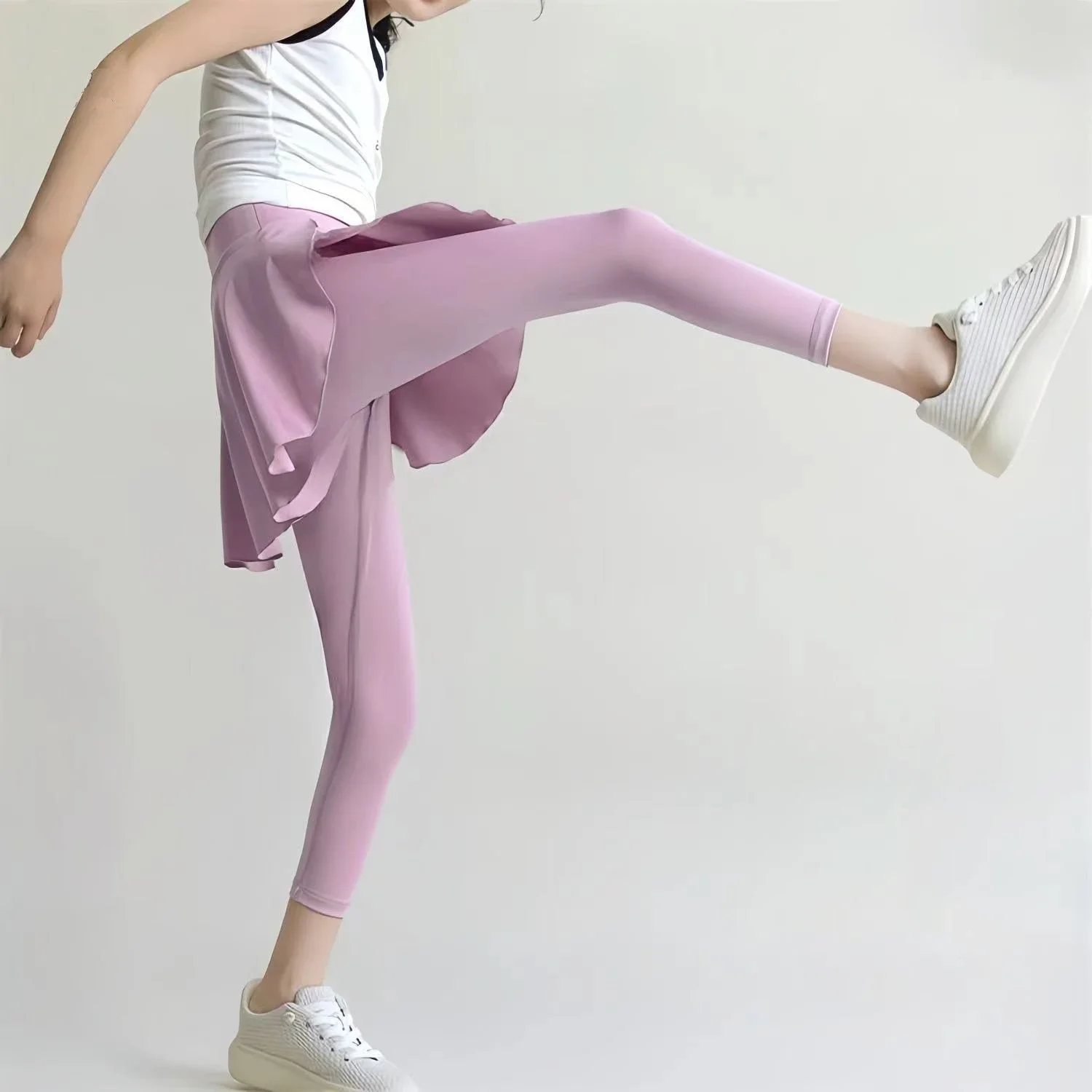 Kids Girls Yoga Skinny Pants Children Quick Drying Skirt Pants Princess Dance Clothing Teenage Girls Sporty Skirt Leggings