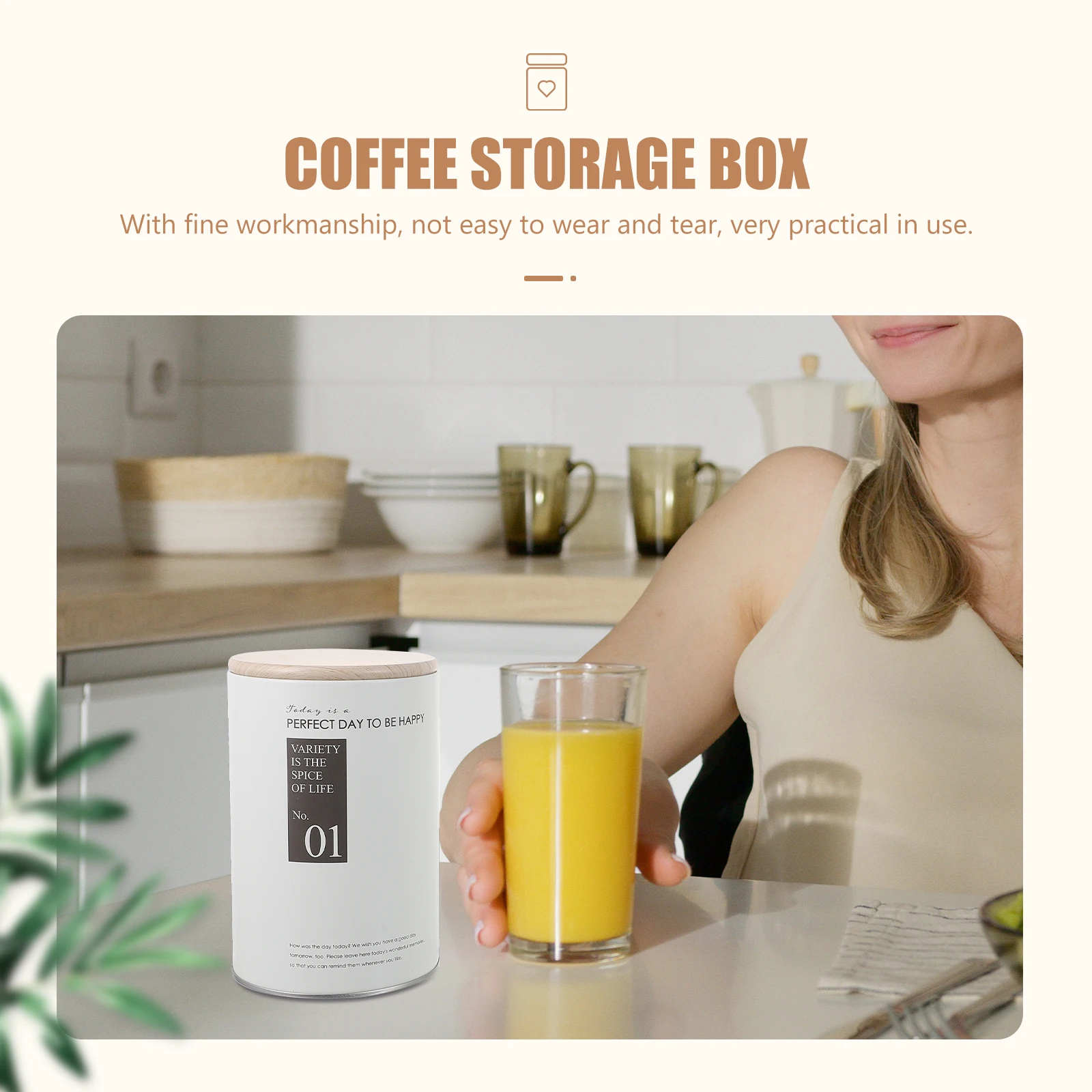 

3 Pcs Canisters Sundries Container Tinplate Storage Coffee Storage Box Container for Coffee Tea Snacks Kitchen Box