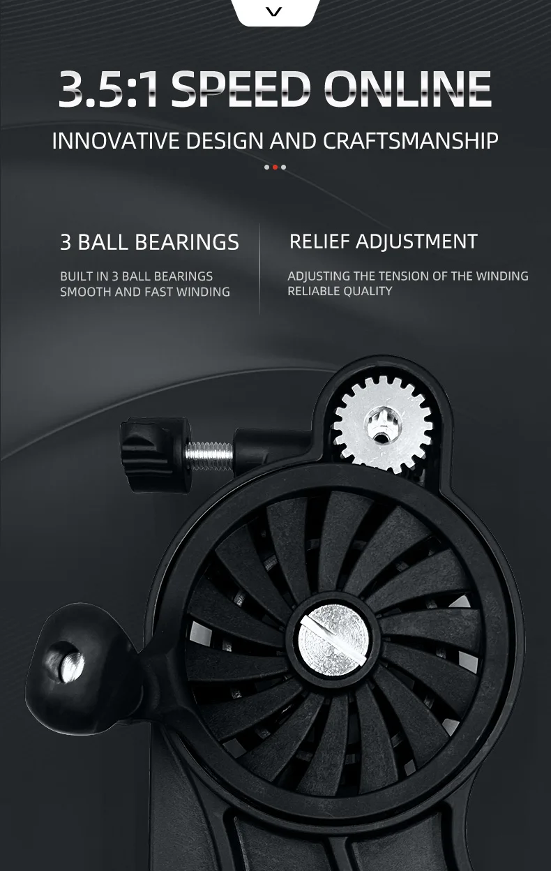 ShareShark Angelschnur-Aufwickler für Baitcasting- und Spinnrollen Tragbare Angelschnur-Wickelmaschine Angelzubehör-Werkzeuge – Detail 3