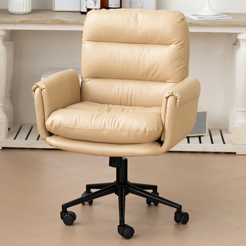 조절 가능한 가죽 사무용 의자, 부드러운 등받이, 편안한 리클라이닝 회전 책상 의자, 인체공학적 홈 로킹 게이머 컴퓨터 의자