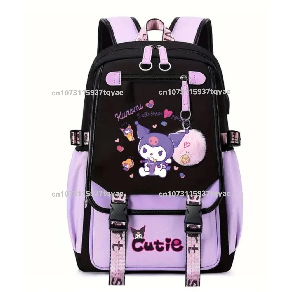 

Cute Kuromi Backpack Cartoon Schoolbag Student Mochila High-capacity Bag Computer Traveling Bag