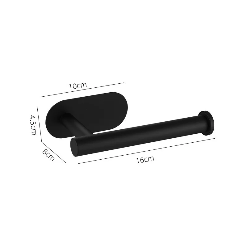 No Punching Wall Mounted Toilet Paper Holder Rustproof Anticorrosion Bathroom Kitchen Roll Paper Toilet Holder view 4