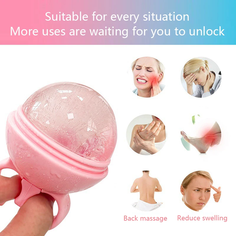 Molde de silicona para rodillo Facial de hielo, herramientas de belleza para el cuidado de la piel, bandejas de cubitos de hielo, masajeador Facial, herramienta para el cuidado de la piel