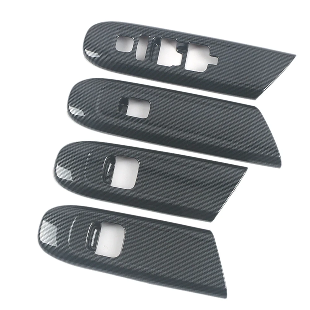 For Mercedes-Benz C-Class W206 C260 2022 Window Control Panel Glass Lift Switch Cover Trim Carbon Fiber ABS