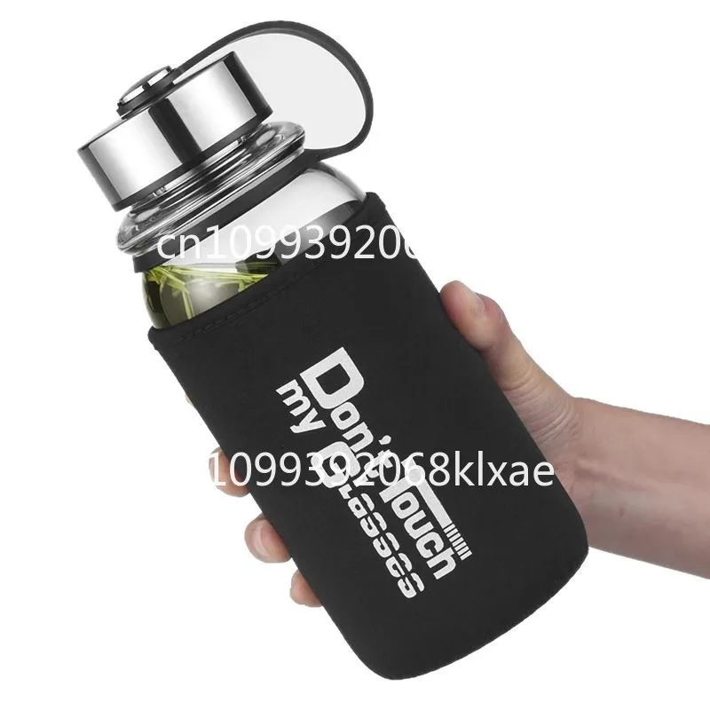 

Large capacity high temperature resistant glass water cup portable tea separation portable water cup