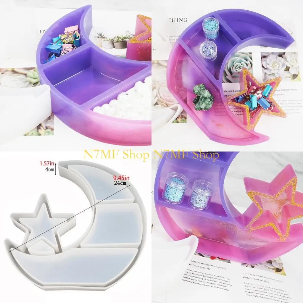 

N7MF UV Epoxy Resin DIY Jewelry Tool Tray Mold DIY Supplies Necessary Home Ornaments Christmas Casting Tool