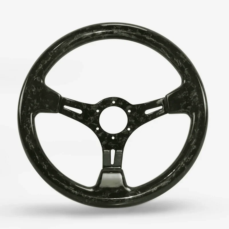 R Type Forged Carbon Fiber Steering Wheel (350mm diameter, deep around 60mm, 6 bolts 70mm PCD) Universal Fit