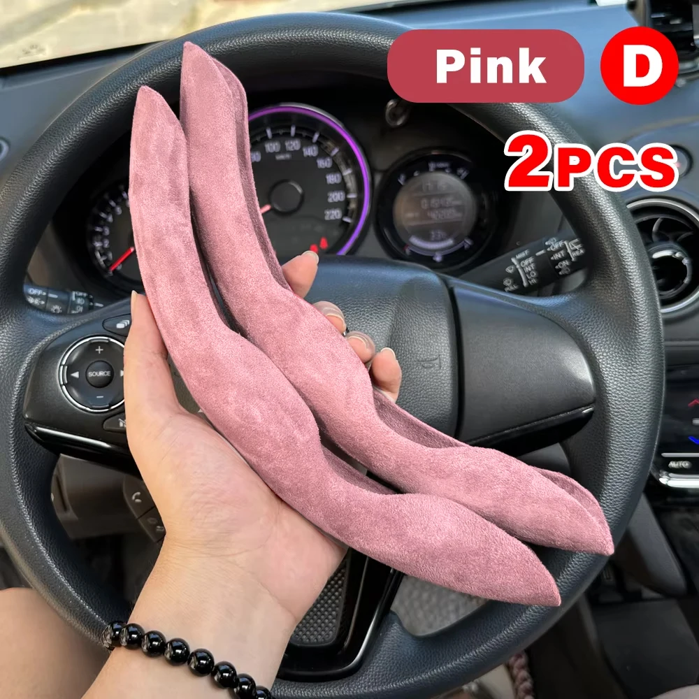 2PCS Auto Lenkrad Abdeckung Für Mercedes Benz W205 W206 W211 W212 W213 W214 C E 212 Leder Carbon faser Textur Zubehör – Detail 4