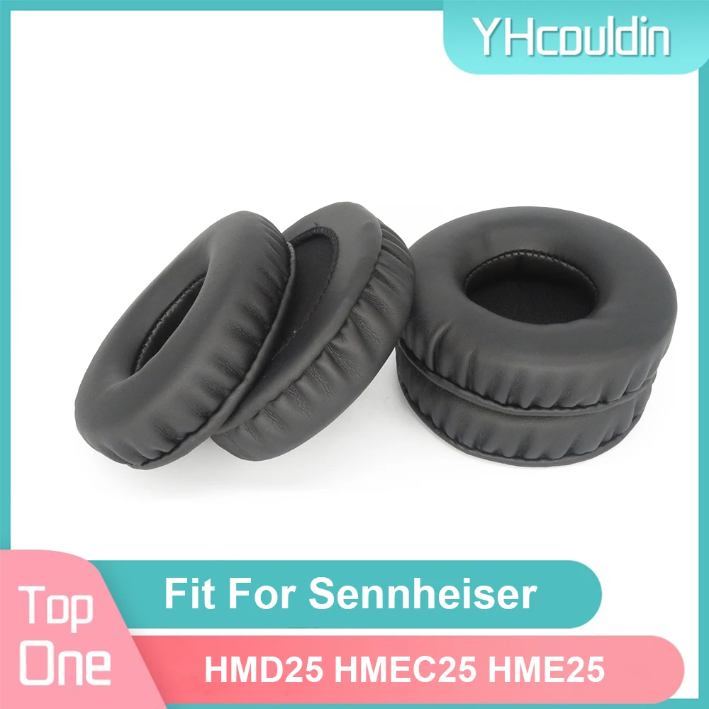 Earpads para sennheiser hmd25 hmec25 hme25 fones de ouvido almofadas almofadas de espuma do plutônio macio preto