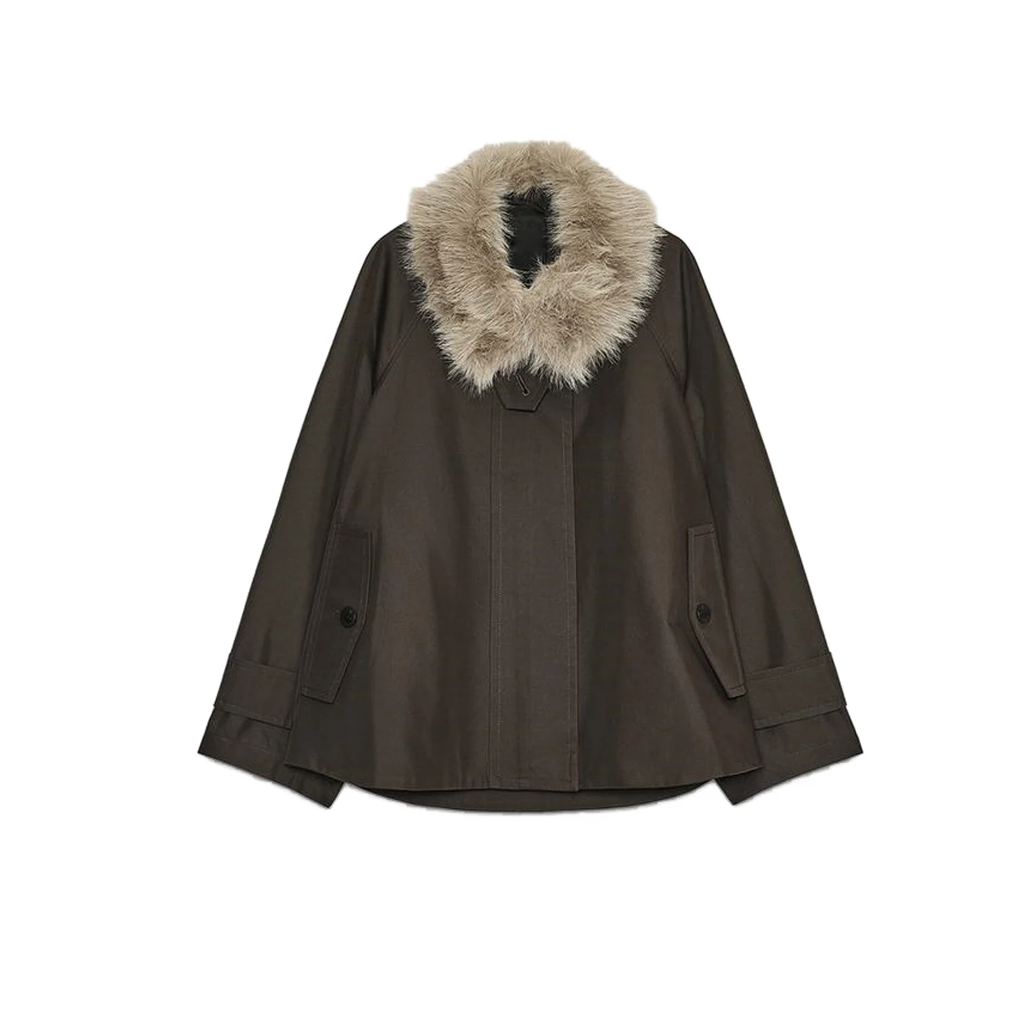 Neue Herbst frauen Casual Lange Sve Kragen Parka Mantel Wasserdicht Gerade Saum Pendeln Sle Single Button Verschluss Kapuze