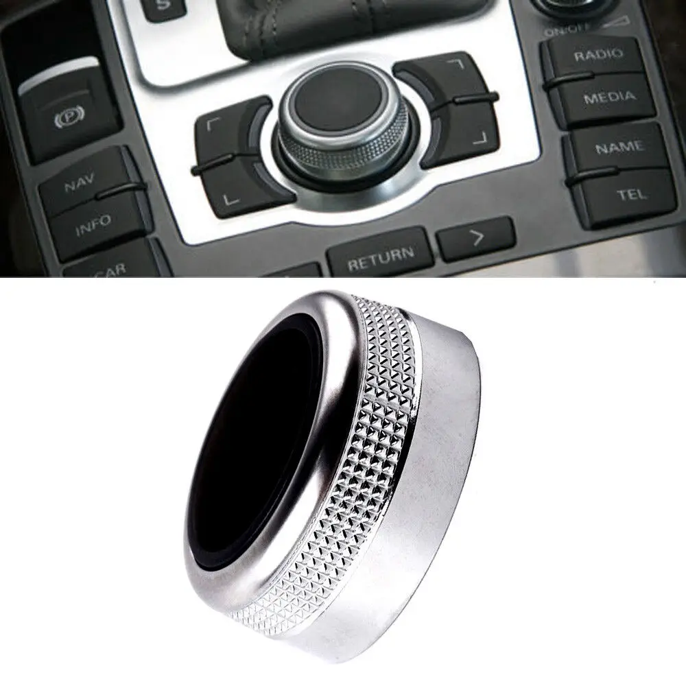 4F0919069 MMI Control Center Navigation Menu Control Adjustment Knob Switch Cover Cap for AUDI A6 Q7 S6 S8 C6 AVANT 2007-2001