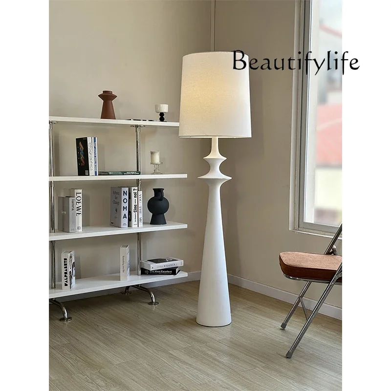 Nordic cream wabi sandy wind floor lamp living room design atmosphere light