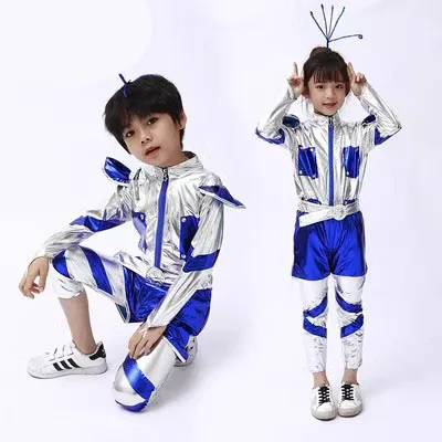 Boys and girls jazz dance dance clothing children's robot clothing children's fashion show performance clothing