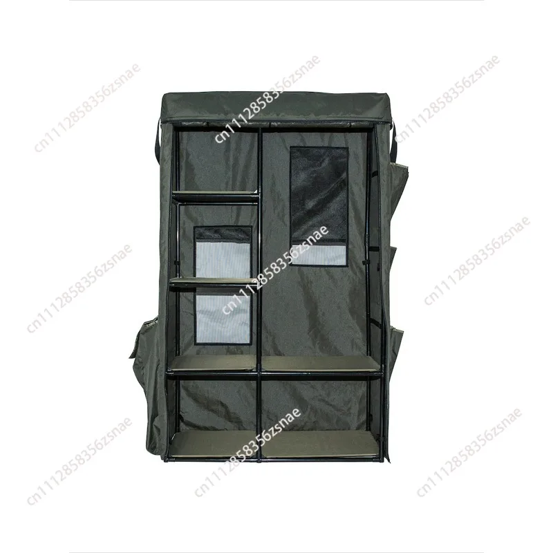 Simple iron frame wardrobe floor-to-ceiling storage locker trend with Christmas gifts