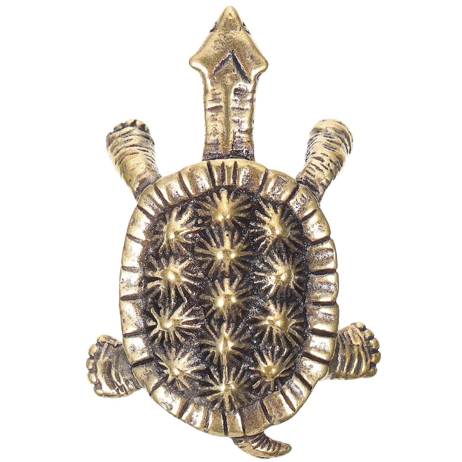 

Retro Brass Turtle Sculpture Delicate Tabletop Ornament Sturdy Strong Handcrafted Decorative Turtle Ornament