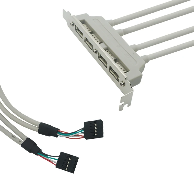 PCI 4 Ports USB 2,0 Weibliche Schraube zu Motherboard 9pin Header Kabel mit Halterung