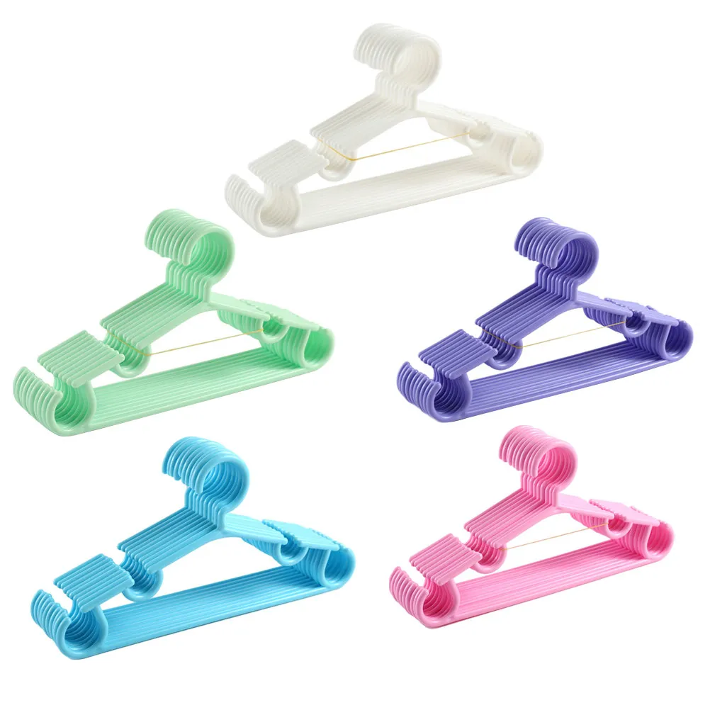 

50 шт. детских пластиковых вешалок для одежды, универсальные органайзеры для детской одежды, экономящие место, для пальто и сумок