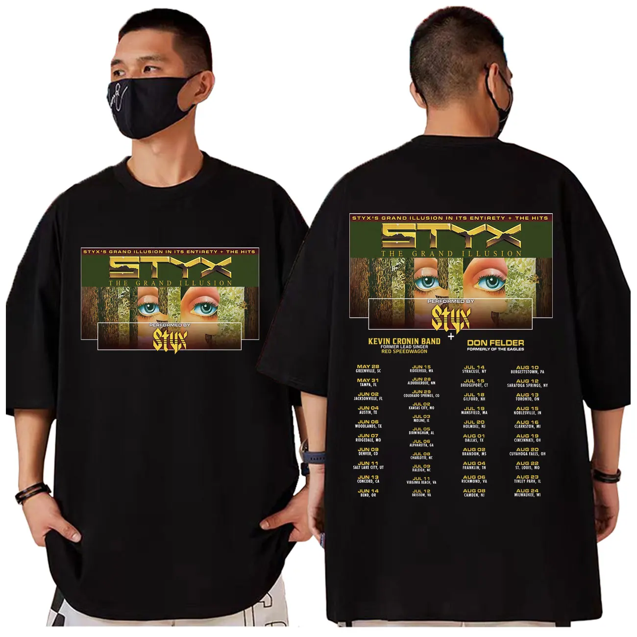 

Styx Band Tour 2025 Graphic T Shirts Men Women Clothing Rock Hip Hop Short Sleeve T-shirts High Quality Cotton Oversized T-shirt
